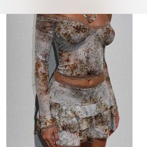 Outcast Emerson snake print long sleeve TOP